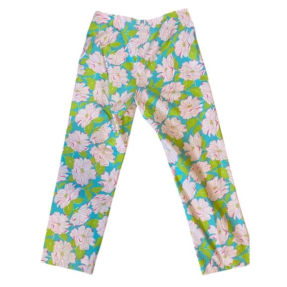 Ralph Lauren Pants Womens Size 6 Floral Straight Leg Bright Tropical Slacks - Picture 5 of 11
